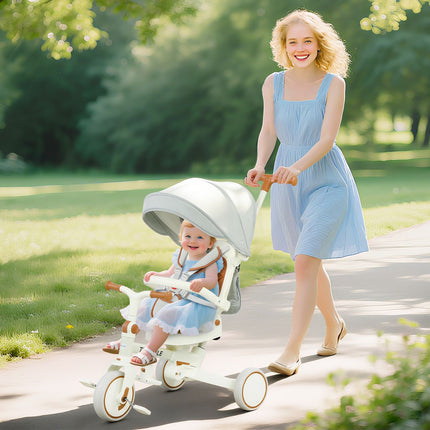 5-in-1 Toddler Tricycle, Adjustable, Storage Bag, 1-3 Years