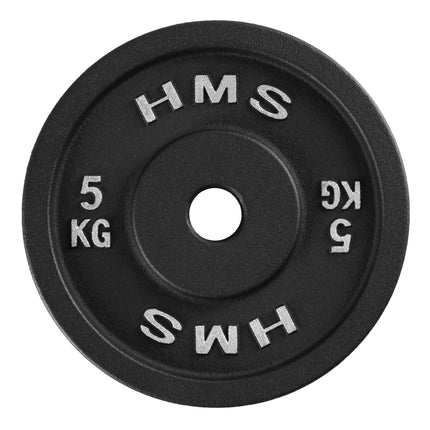 5 kg Gusseisen Hantelscheibe, 31 mm Loch, Schwarz
