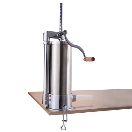 5 kg Edelstahl Wurstfüller Wurstmaschine Wurstfüllmaschine inkl. 6 Füllrohre