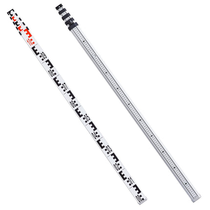 5m Aluminum Telescopic Leveling Rod, CM-MM Scale