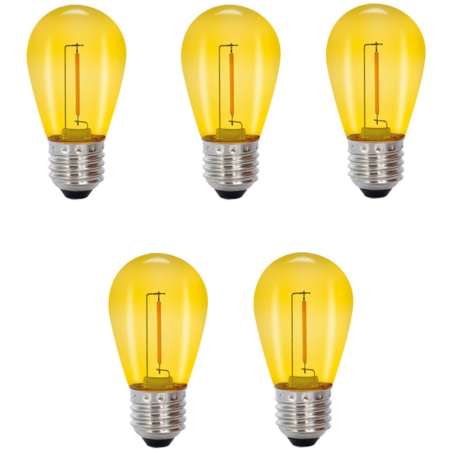 5er-Pack Deco Bulb LED-Lichtquelle E27 12V Gelb 30lm