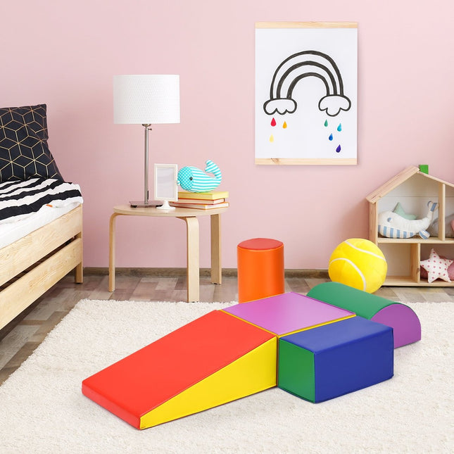 5-teilige Schaumstoffbausteine für Kleinkinder, Riesenbausteine, Weichbausteine, Schaumstoff, bunt