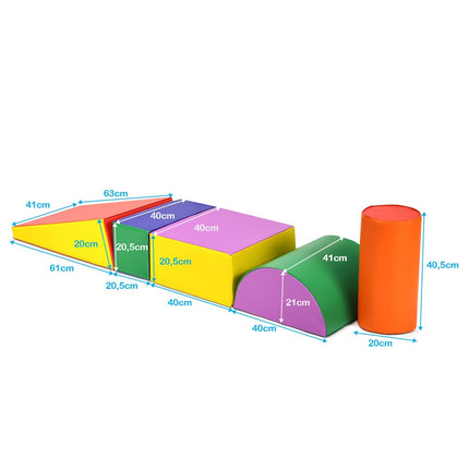 5-piece foam building blocks for toddlers, giant building blocks, soft building blocks, foam, colorful