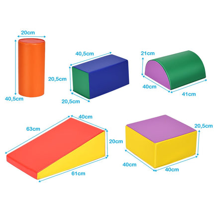 5-piece foam building blocks for toddlers, giant building blocks, soft building blocks, foam, colorful