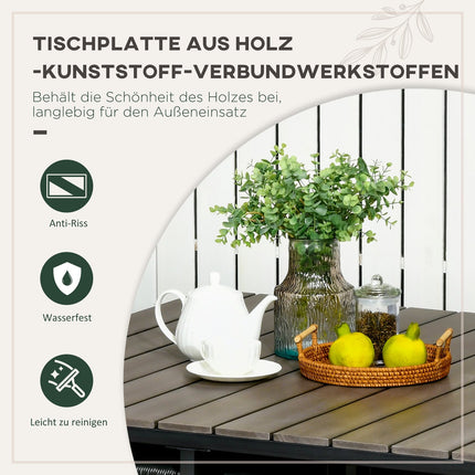 Gartenset aus Polyrattan – 5-teilig, mit Tisch und Stühlen