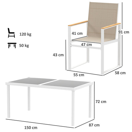 5-piece dining room set with removable table and chairs