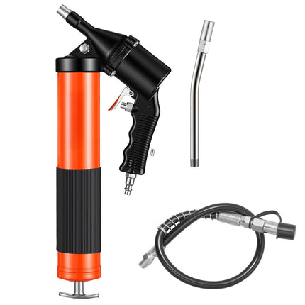 6000 PSI Pistol Grip Grease Gun Kit, 0.4 L, Flex Hose