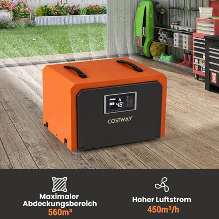 60L/Day Industrial Dehumidifier with Drain Hose & Timer