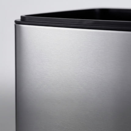 60L Stainless Steel Pedal Bin – Soft-Close, Silver