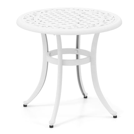 60 cm Round Cast Aluminum Patio Table – Adjustable Feet