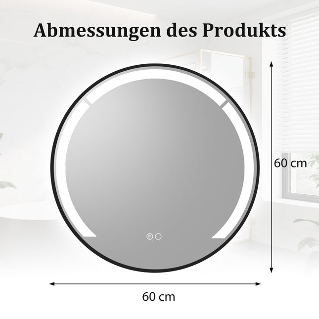 Ronde LED-badkamerspiegel van 60 cm met anticondensfunctie