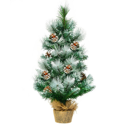 60 cm Schneekiefer Mini-Weihnachtsbaum mit Zapfen