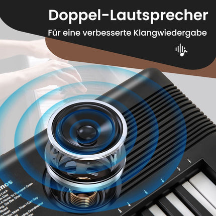 61-Key Digital Piano Keyboard with Stand & Microphone