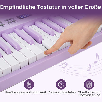 61-Key Foldable Electronic Keyboard with MIDI & Split
