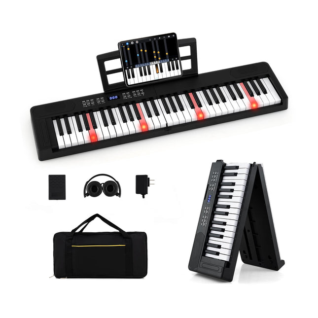 61-Tasten zusammenklappbares elektronisches Piano-Keyboard mit MIDI & Split