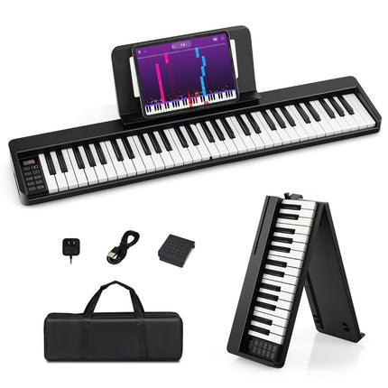 61-Tasten Digitalpiano faltbar mit Bluetooth & Zubehör