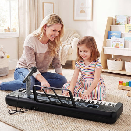 61-Tasten Kinder-Klaviertastatur mit verstellbarem Ständer und Mikrofon