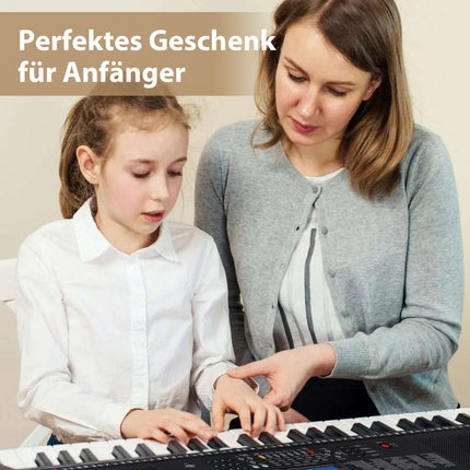 61-Key Portable Electronic Keyboard with Stand & Stool