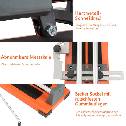 61 cm professioneller Fliesenschneider, 40,5 cm diagonaler Porzellanschneider