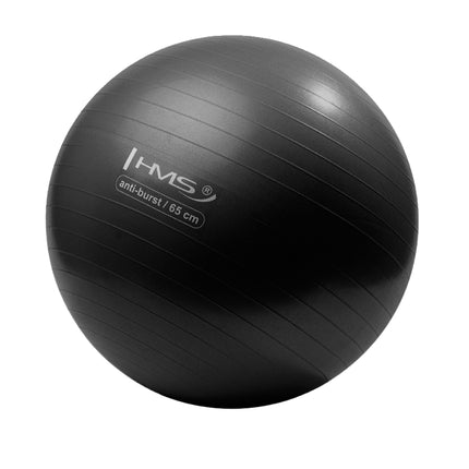 65cm Black Gym Ball – Anti-Burst, Non-Slip