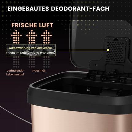 68L Kitchen Trash Can with Soft-Close Lid & Deodorizer