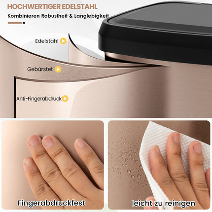 68L Kitchen Trash Can with Soft-Close Lid & Deodorizer