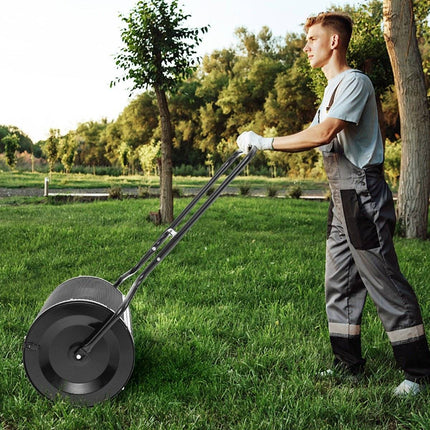 68 cm breiter Kompoststreuer mit verbesserten Seitenstangen und U-förmigem Griff, Schwarz