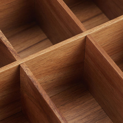 Teebox aus Holz mit 6 Fächern