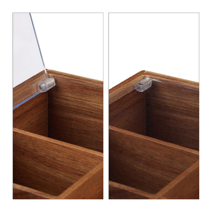 Teebox aus Holz mit 6 Fächern