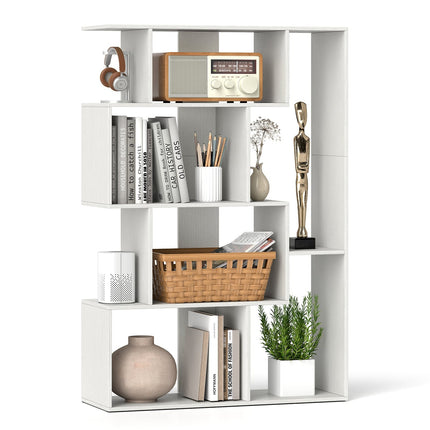 6-Cube White Bookshelf with Anti-Tip Safety Features