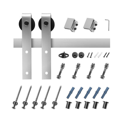 6FT Sliding Barn Door Hardware Kit, 330 lb Capacity