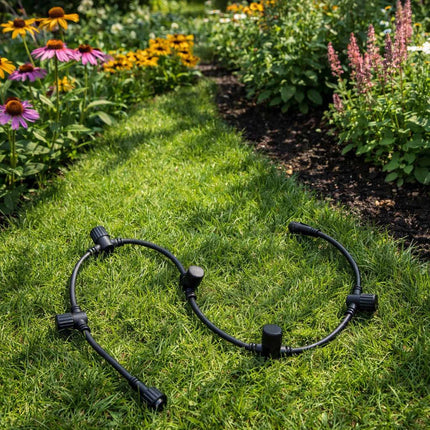 6-fach Verteilerkabel, 1 m Gummi, Kappen inklusive