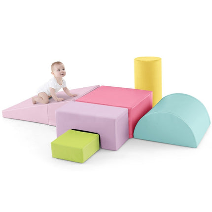 6 PCS. Foam building blocks Giant building blocks for running around and climbing Light pink