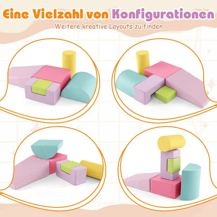 6 PCS. Foam building blocks Giant building blocks for running around and climbing Light pink