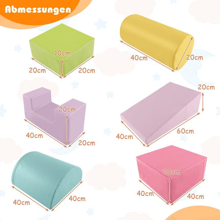 6 PCS. Foam building blocks Giant building blocks for running around and climbing Light pink