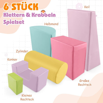 6 PCS. Foam building blocks Giant building blocks for running around and climbing Light pink