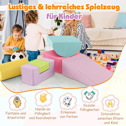 6 PCS. Foam building blocks Giant building blocks for running around and climbing Light pink