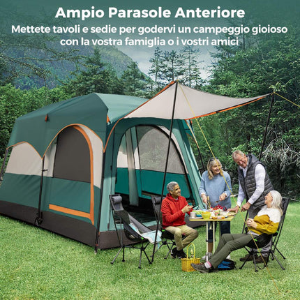 6-Person Camping Tent with Divider, Rainfly and Carry Bag