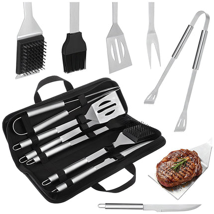 6-teiliges Grillbesteck-Set aus Edelstahl mit Koffer