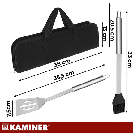 6-teiliges Grillbesteck-Set aus Edelstahl mit Koffer