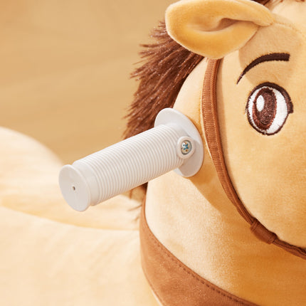 Voiture électrique pour enfants 6 V en forme de cheval, véhicule musical à 2 km/h, jouet à enfourcher avec pédale, cheval électrique pour enfants de 1,5 à 3 ans, marron