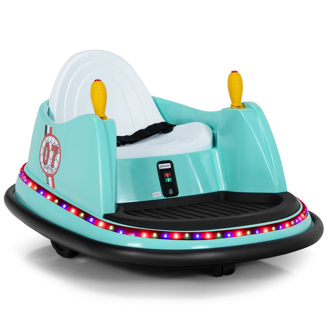 6V Kinder-Autoscooter mit Fernbedienung & 360°-Drehung, Grün