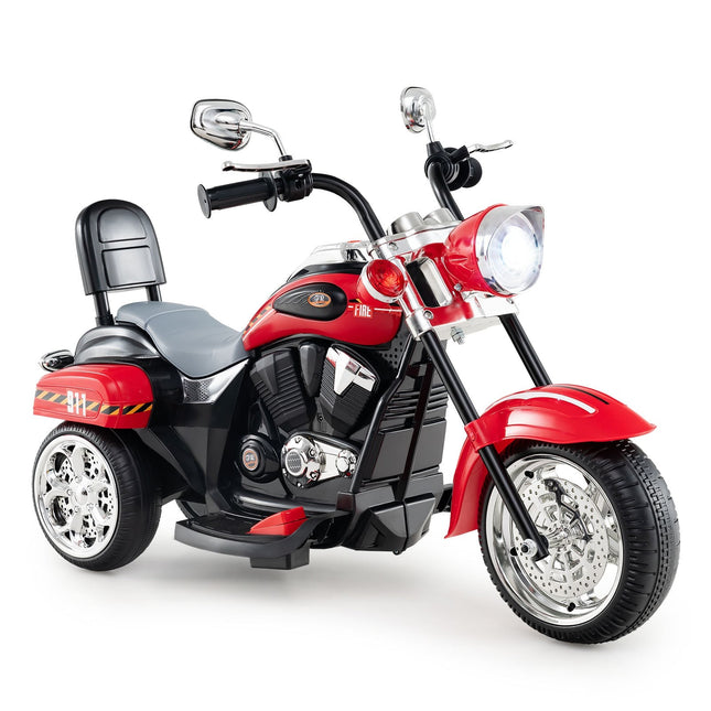 6V Kinder-Elektromotorrad mit Licht & Sound, Rot
