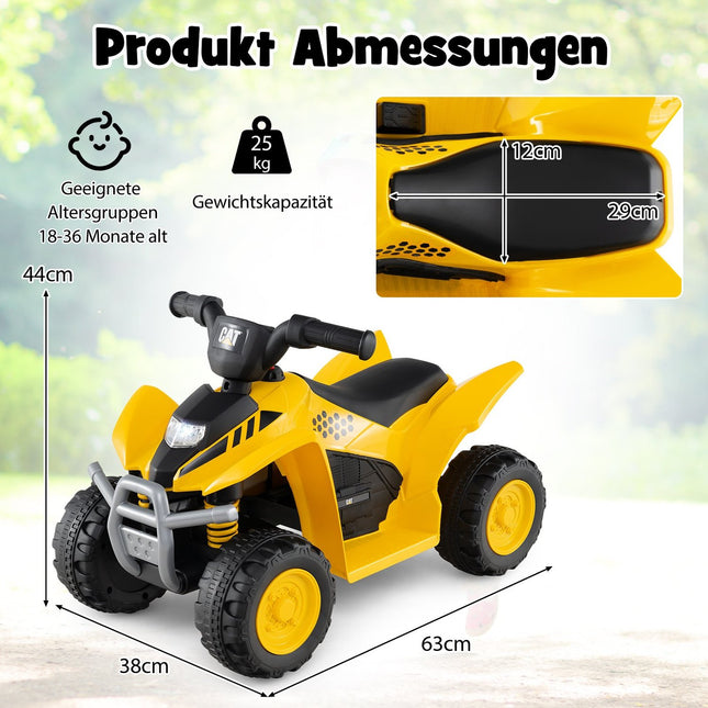 6V Kinder-Elektro-Quad mit LED-Scheinwerfern, 18–36 Monate