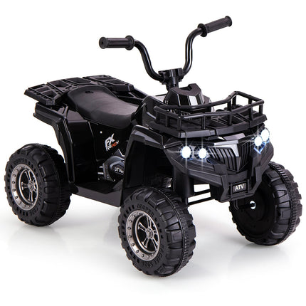 6V Kinder-Elektro-Quad mit MP3 & LED-Lichtern, Schwarz