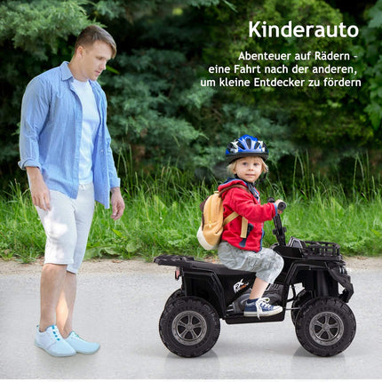 6V Kinder-Elektro-Quad mit MP3 & LED-Lichtern, Schwarz