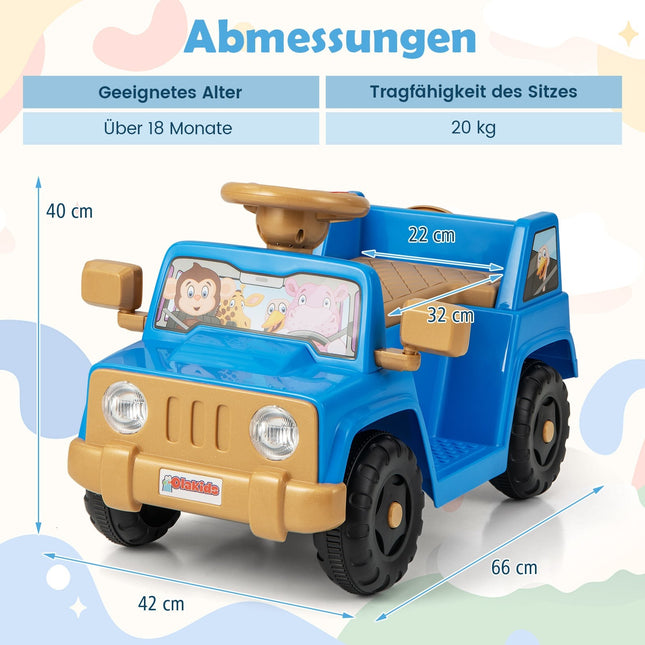 6V Kinder Elektroauto mit Soundeffekten, Blau