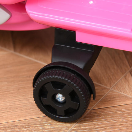 6V Pink Kids Electric Motorcycle with Training Wheels