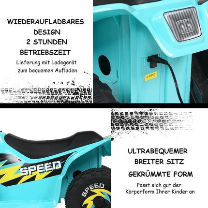 6V Kindermotorrad Kinderquad Elektro Kinderquad 73 x 40 x 44,5 cm Blau