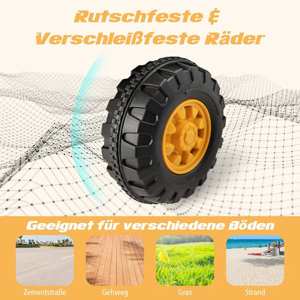 6V Kindersitzbagger mit dreh- &amp; verstellbarer Schaufel &amp; Musik Schwarz + Grau
